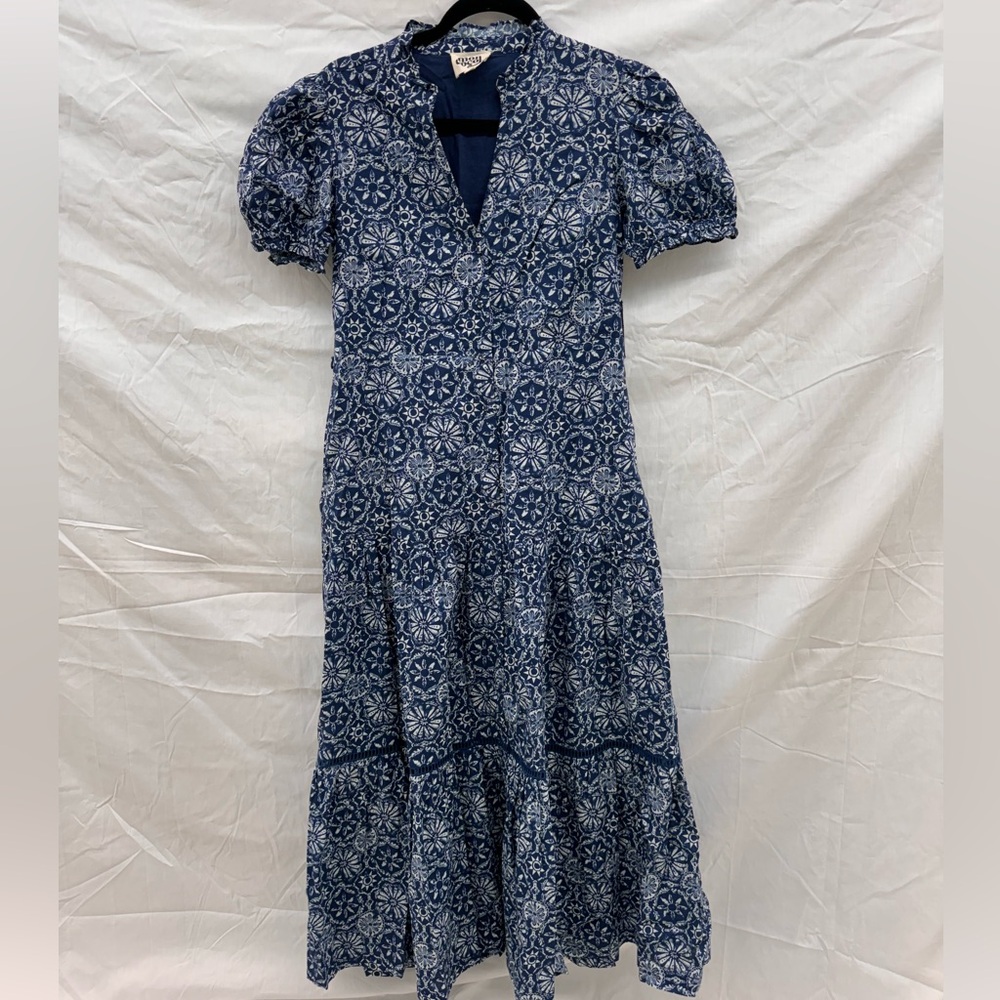 Mon Coco Lily Maxi Dress in Navy Geo
